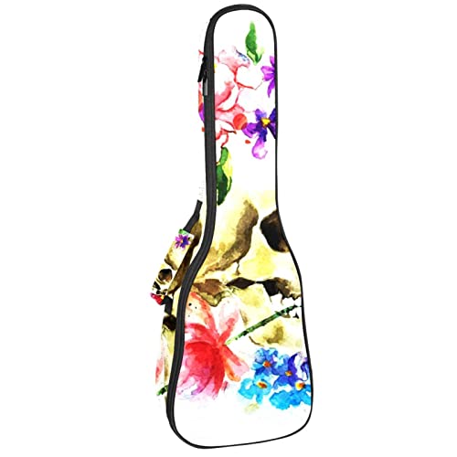 Sac ukulélé ténor blanc étanche et rembourré pour concert 53-61 cm