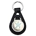 Black Leather Personalized Custom 2 Lines Starfish Beach Wedding Keychain