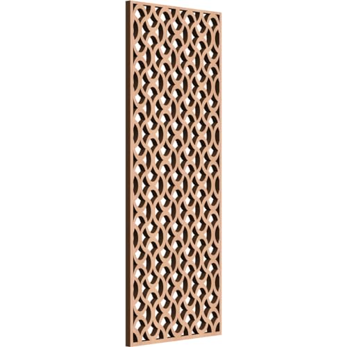Image of Resort Decorative Pierced Fretwork Wood Wall Panels, 9 3 /8 inchW x 24 3 /8 inchH x 3 /8 inchT, Alder