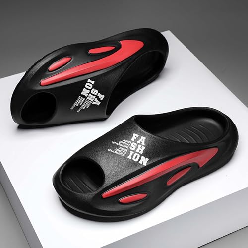 Thick soled shower slippers for men, anti slip EVA summer one-piece slippers for external wear3