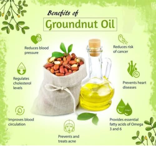 Image of Sarv Matrikaa Natural Pure Wood Pressed Groundnut Oil 250ML| 100% Natural, Peanut Oil for Cooking & Frying | Rich in Nutrients
