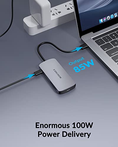 Hub USB C 8 in 1, da USB C a HDMI 4K, Ricarica PD da 100 W, Porta Dati USB C da 5Gbps, Porta USB 3.0, Porte USB 2.0 MicroSD/TF, Adattatore USB C per MacBook, XPS - Hub USB - Immagine 3