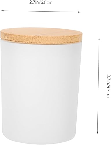 Miniatura 8 de TEHAUX 4 juegos de recipientes de muestra de taza de vela transparente Portavelas Vintage Candelabro Tarro de vela de cera Taza Tealight Taza de