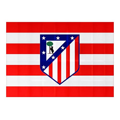 JYC CREATIVE Bandera Gorro Bufanda Oficiales de Equipos de Fútbol, Equipación Oficial Fútbol, Regalo de Equipo de Equipación (FR/ES, Letras, Talla única, Bandera, ATMadrid)