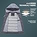 CREATMO US Men's Casual Fashion Thicken Winter Vest Waterproof Warm Hooded Puffer Vest Coat Grey 2XL