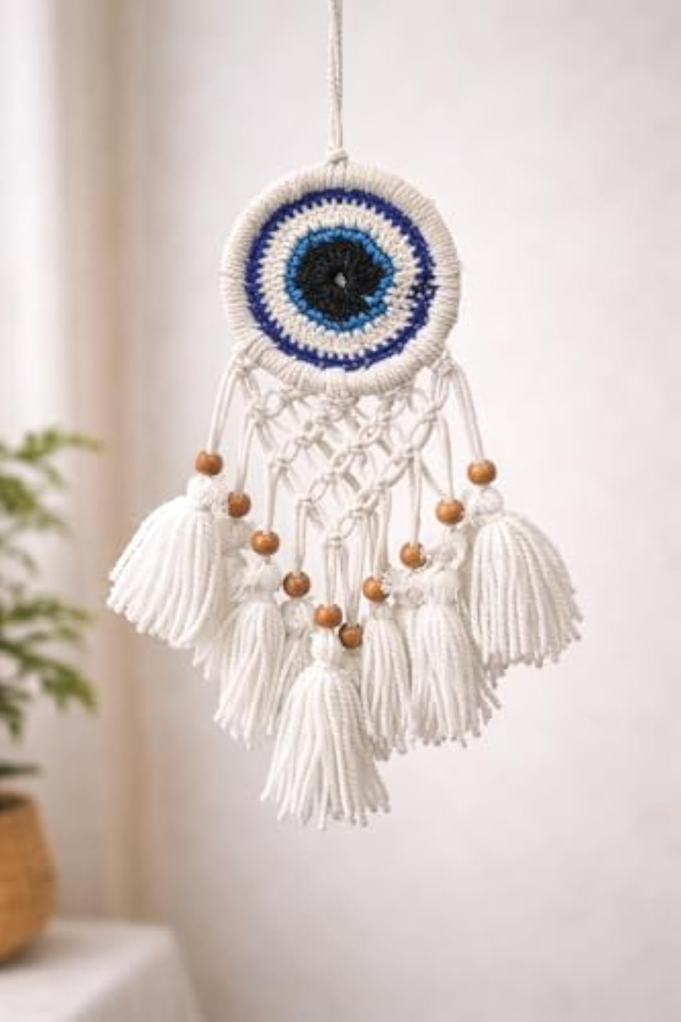 Handcrafted Dream Catcher Car Hanging Decoration, Blue