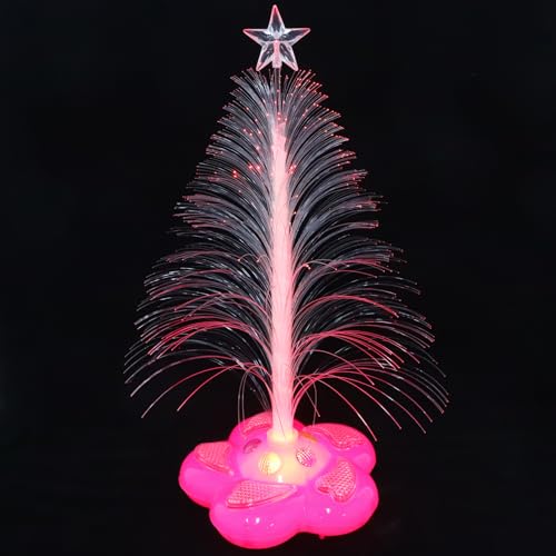 Vaguelly Colorful Fiber Optic Christmas Tree Light LED Home Decoration with Random Color Changing Lights for Parties Weddings and Holiday Decor No Battery Required