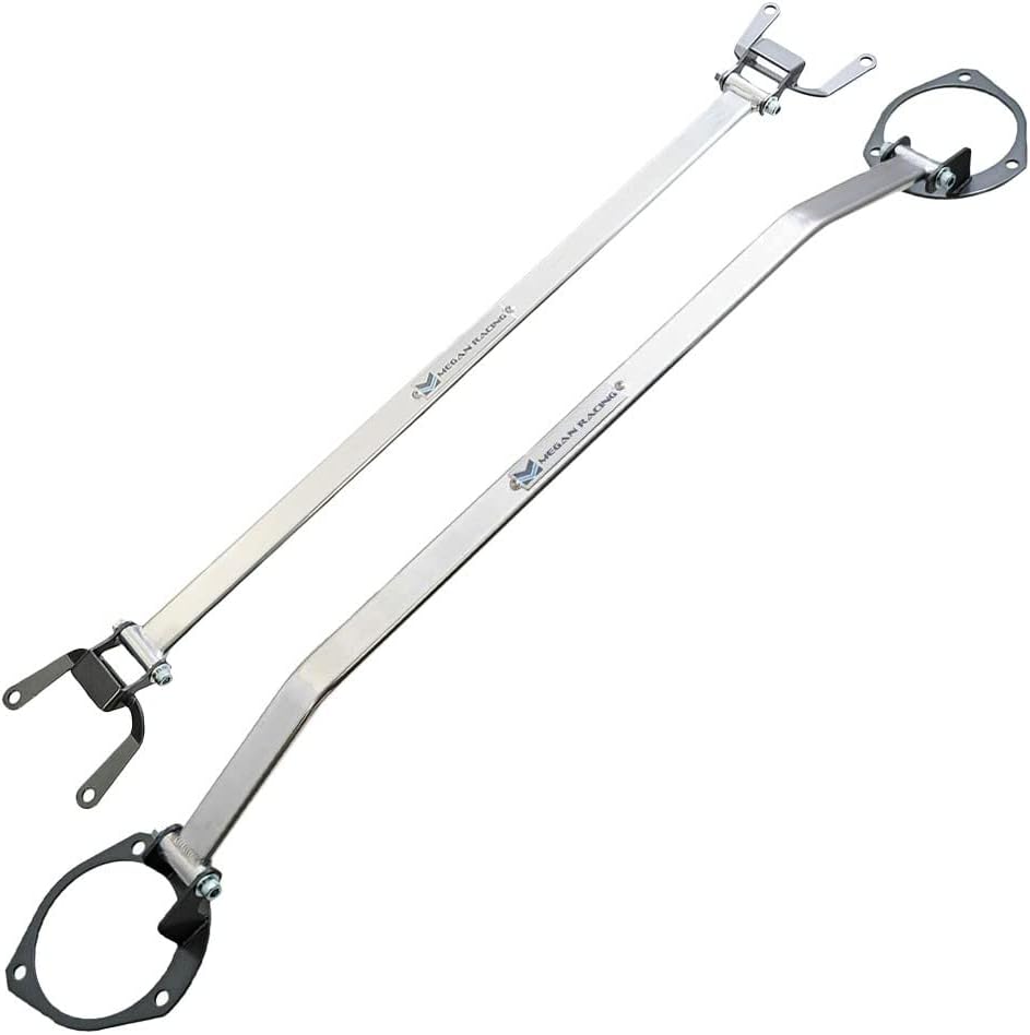 Megan Aluminum Steel Aluminum Strut Tower Brace Bar (Front Upper Rear Upper) (MR-SB-SI15FU-1P-V2, MR-SB-SI15RU-1P-V2)