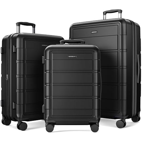 SHOWKOO G-Series Luggage set 3pcs, 100% PC Durable Hardshell Suitcase