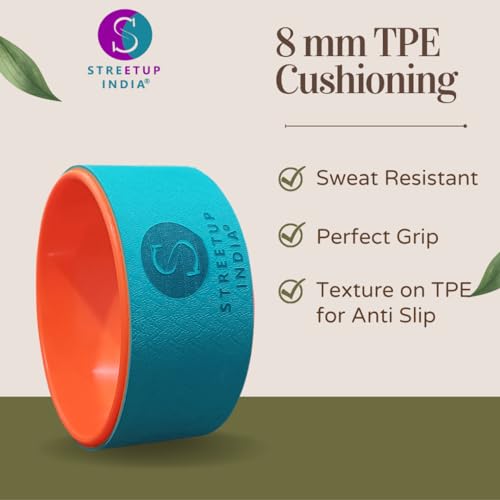 Image of Streetup India Yoga Wheel for Stretching, Exercise, Back Bends, Workout for Unisex With High Density Strong Foam Sweat Resistant (Sea Green)