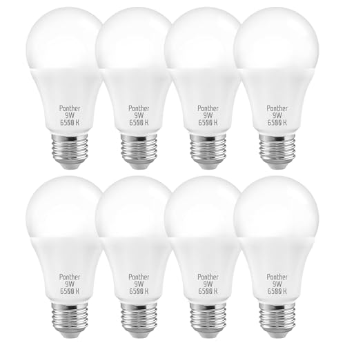 Lamba, 8 Adet 9W Beyaz LED E27 Ampul Tasarruflu 6500 K Beyaz Işık 800 Lümen 9W=60W