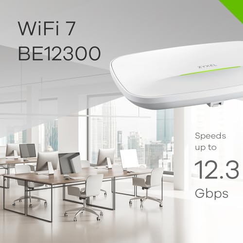 Image of Zyxel WiFi 7 Wireless Access Point BW12300 | PoE+ or USB C (not Included) | 2X 2.5Gb Ethernet Ports | Dual Radio | Cloud or Standalone | RF Filter, Radius Authentication | TAA Compliant | NWA210BE