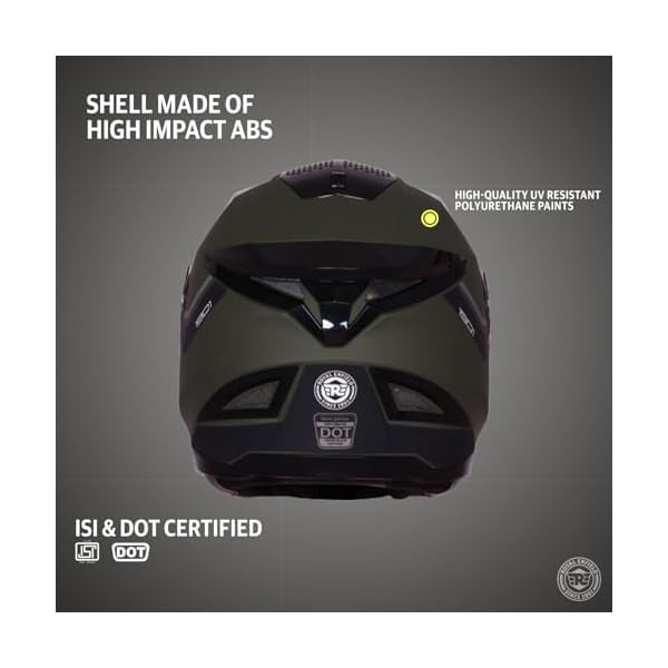 Royal-Enfield-AIR-X-1901-Full-Face-Helmet-Certification-ISI-DOT-High-Impact-Grade-ABS-Shell-Multipore-Ventilation-System-Aerodynamic-Design-with-Aggressive-Styling-Battle-Green-XL-62CM Royal Enfield AIR-X 1901 Full Face Helmet | Certification: ISI & DOT | High Impact Grade ABS Shell |Multipore Ventilation System | Aerodynamic Design with Aggressive Styling | Battle Green (XL) 62CM