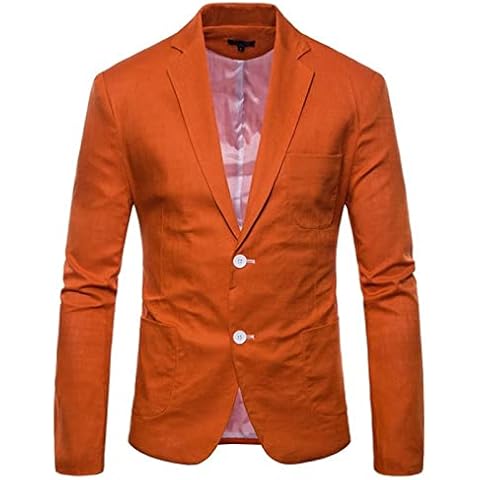 DGHM Slim Fit Orange Blazer Jacket Cover