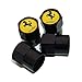 UATUO Black Hexagon Shape Ferrari Logo Car SUV Wheels Tire Air Valve Caps Stem Cover