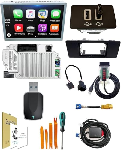 SYNC 2 to SYNC 3 Upgrade Kit Wireless Carplay Explorer for Ford 2011-2021 F150 F250 F350 SYNC 3.4 APIM NA224 with 8 Touchscreen Diplay GPS Navigation with Carplay 4+32G
