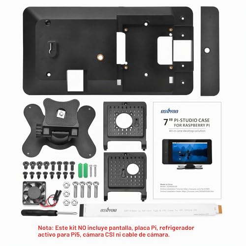 Carcasa Raspberry Pi 5 OSOYOO PiStudio para proteger tu pantalla táctil 6