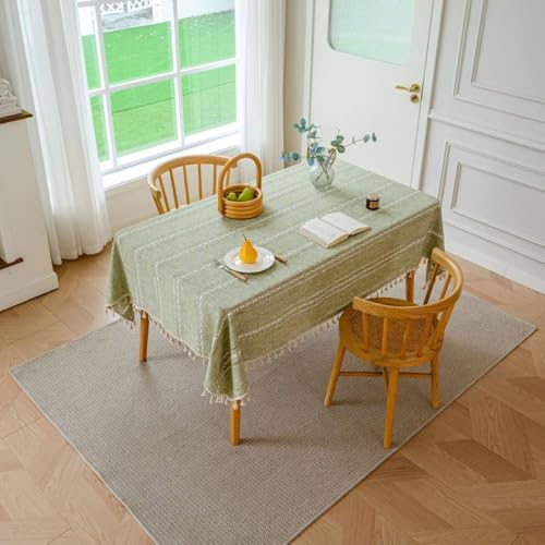 Nappe en lin de coton épaisse lavable pour protéger la table de repas