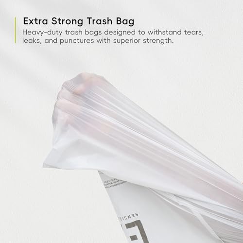 Image of EKO Easy-Dispense Roll 80 Count Extra-Strong Drawstring Tall Kitchen Trash Bag, 8-9.5 Gallon Trash Bag (30.3L-36L) 1 Pack White, Code E