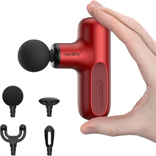 Image of HEYCHY Super Mini Massage Gun, Percussion Deep Tissues Muscle Massager, Compact Sports Travel Massage Gun, Portable Handheld Massager for Her, Home, Athletes, Office