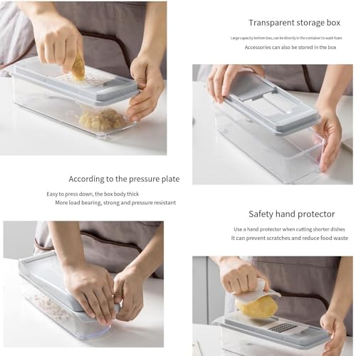 Vegetable Chopper With Container, Multifunctional Food Chopper Onion & Vegetable Cutter Dicer miniatura 6