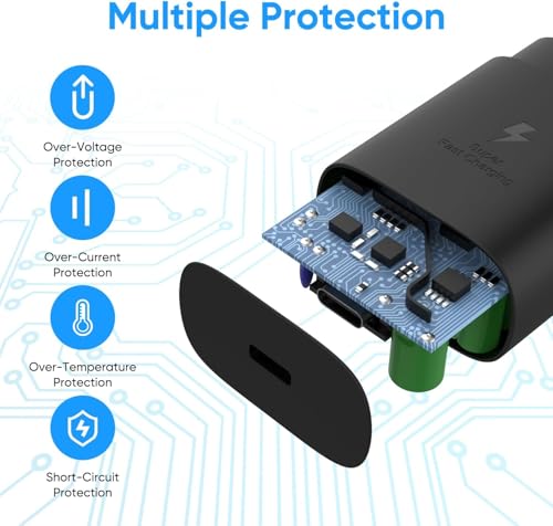 Image of Original Samsung 25W Type C PD Super Fast Charging Adapter for Galaxy S25|S24|A55|A16|A36| A56|A06|M07|M17|M36|M35|M16|M06|M07|M17|M05|M56|F36|F06|F05|F56|F16|Z Flip 7|6-25watt USB C Fast Charger