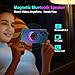 aipidmaga Two Magnetic Bluetooth Speaker,Wireless Induction Bluetooth Speaker,Mini Portable Cell Phone Stand for iPhone, Lanyard & RGB Night Light,or Home,Outdoors,Pool,Gift