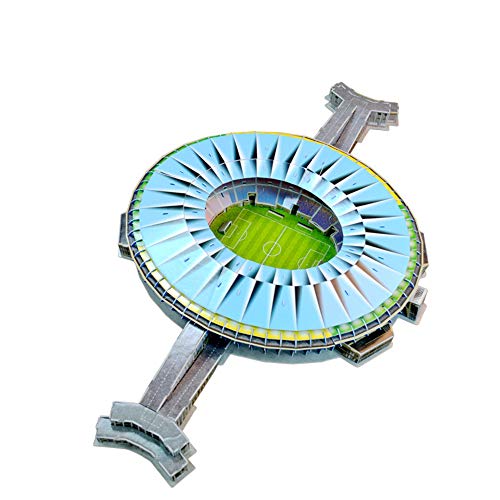 Terrain de Football de Brésil Maracana avec Le modèle Artificiel de lumières de LED (modèle 3D de Stade de Sports, Puzzle de DIY de Souvenir de Fans (39"× 23" × 4" Cover
