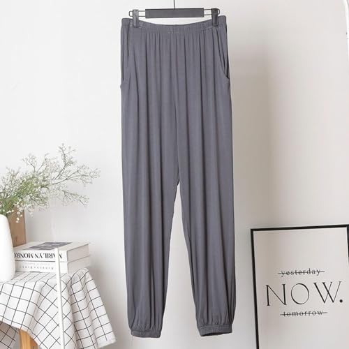 Men's Long Pants Yoga Yoga Pants Cotton Summer Spandex Stretch Comfy Ankle Lounge Baggy Thin Pajamas2