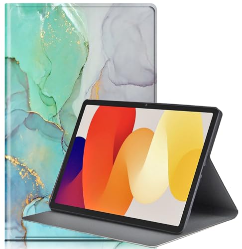 Image of ProElite Book Cover Case for Redmi Pad SE 11 inch Cover, Smart Flip Case Book Cover for Redmi Pad SE 11 inch Tablet [Auto Sleep Wake Feature], Marble Green