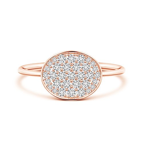 Lab Grown Diamond Oval Cluster Ring Pave-Set in 14k Solid Gold/Silver | April Birthstone Jewelry, Wedding, Valentine, Birthday, Anniversary, Christmas Gift For Women