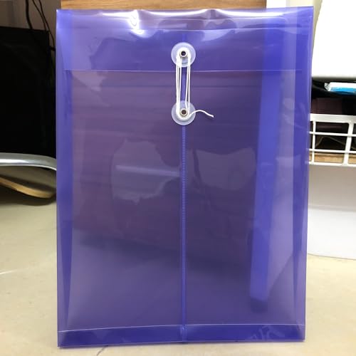 Zoohot Envelopes de plástico transparente, envelopes de poli, pastas de documentos expansíveis, com