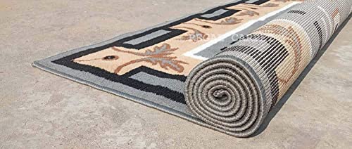 Image of BCF Area Rug 6X8 feet, Grey HT3 Carpet for Home Decor | Easy to Clean, Anti-Skid Ideal for Living Room, Bedroom, Hall