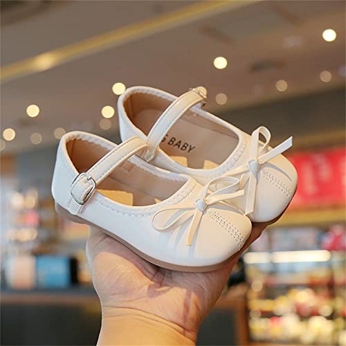 EnJoCho Little Boys Solid Color Boots Spring Autumn Girls Boots Little Child Cute Flat Solid Color Bow Buckle Casual Shoes4