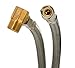 Fluidmaster B6W48 Dishwasher Connector With 3/8-Inch Elbow Fitting, Braided Stainless Steel - 3/8 Female Compression Thread x 3/8 Female Compression Thread, 4 Ft. (48-Inch) Length, 1 Count (Pack of 1)