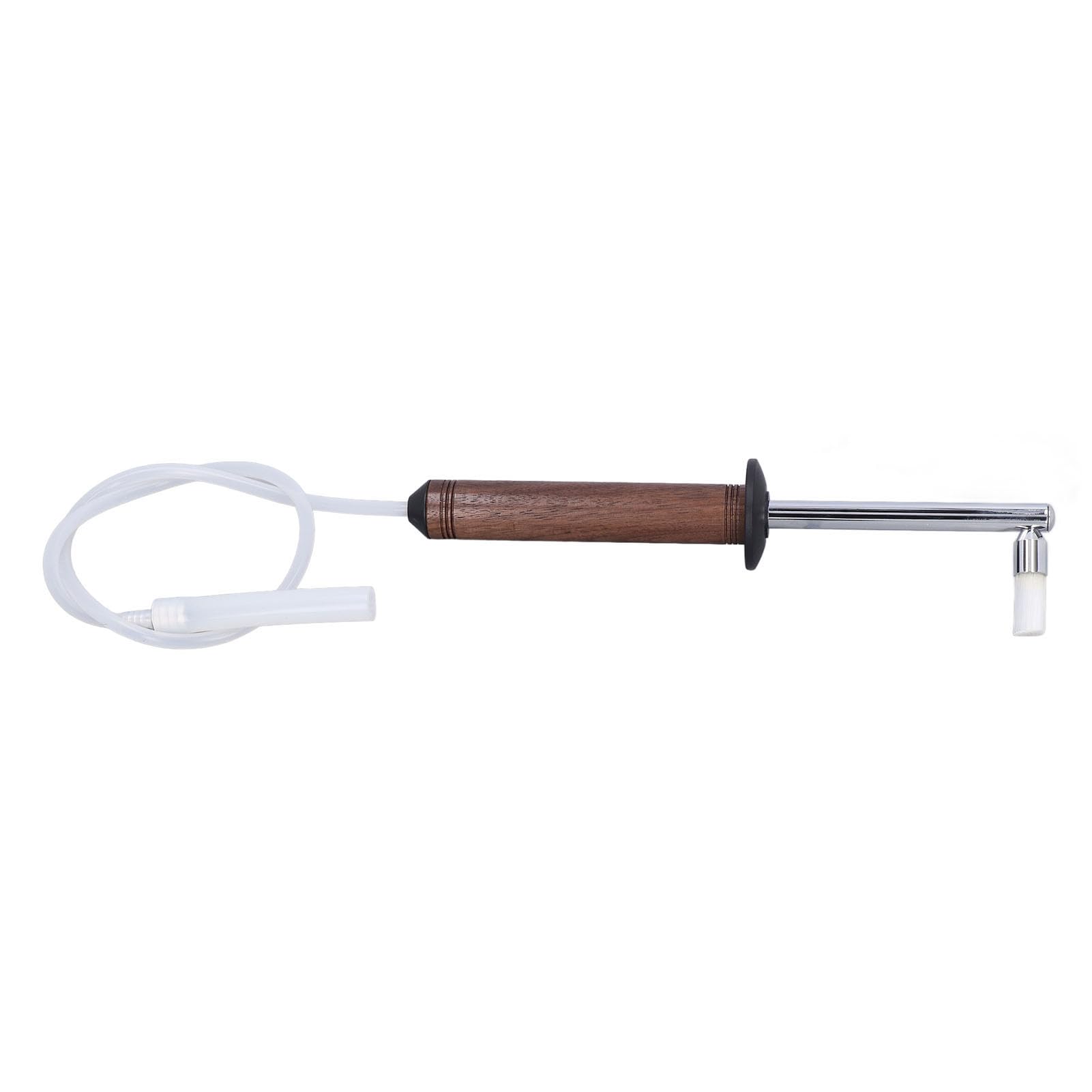 Cepillo de Limpieza para Máquina de café a con Nogal, Cabezal Nailon Desmontable y Protector Térmico para Mantenimiento, Kit Herramientas Barista