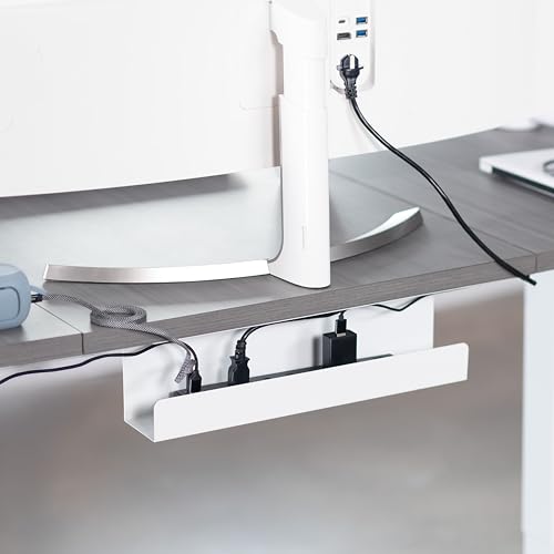 Image of VIVO Under Desk 17 inch Cable Management Tray, Cord Organizer, Home Office Desk Accessories, White, DESK-AC06-1CW