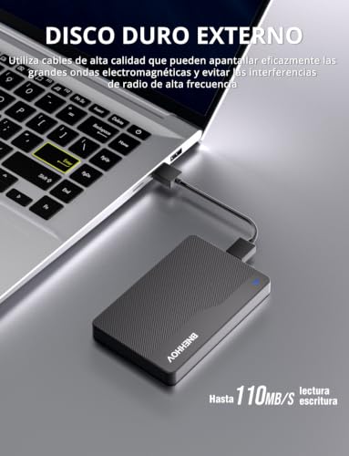 Disco Duro Externo Portátil Ultra Delgado 500GB HDD Disco Duro USB 3.0 SATA - Imagen 6