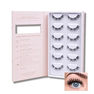 Flutterhabit The Flirt Bold Volume Lashes – DIY Lash Extensions [1 Month] – Fluffy Lash Clusters for Women – Salon Quality At Home Eyelashes Extension Kit – Natural False Lashes – 6 Sets Of Lashes
