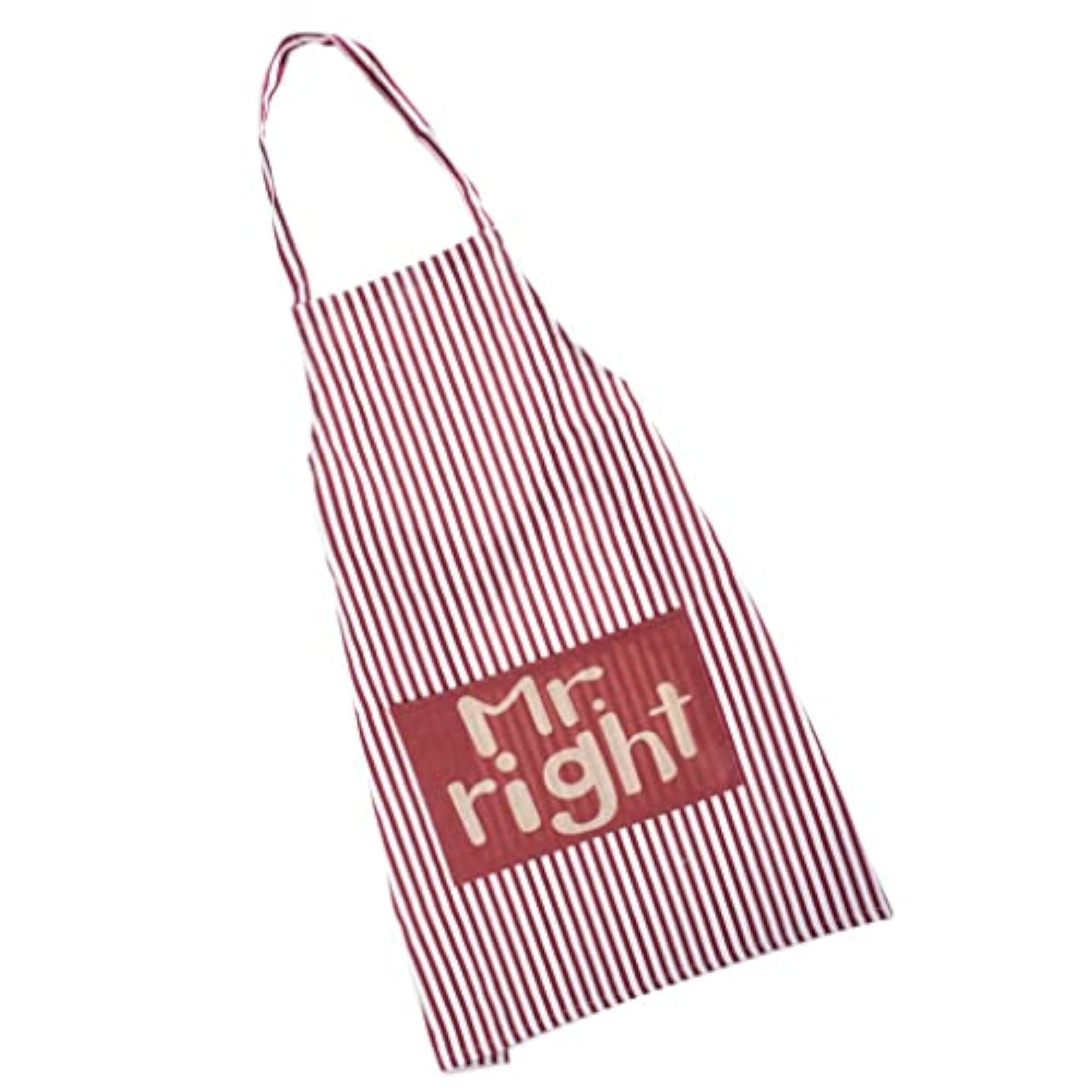 Funny Striped Apron for Couples, Mr Right Gift