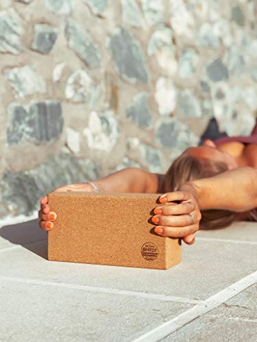 OCEAN BREEZE Yogablok van kurk, ecologisch duurzaam yogablok van 100% natuurkurk, antislip, veganistisch, milieuvriendelijk voor pilates, beginners en gevorderden kurkblok met handleiding (mogelijk niet beschikbaar in het Nederlands). - Image 7