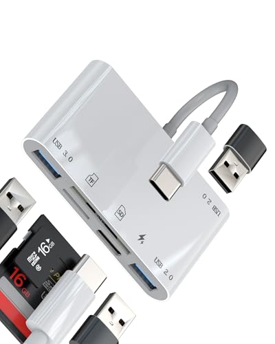 YOLIZUOT Lettore Di Schede USB C 9 In 1 Multifunzione, OTG, Ricarica Rapida 65W, Per Telefono, Fotocamera E Computer