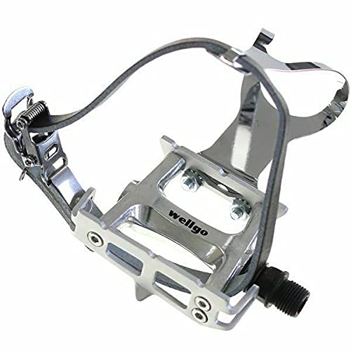wellgo lu961 alloy road pedals with clips and straps