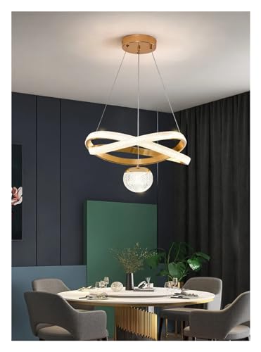 Lustre de table ronde moderne pour salle à manger chaleureuse