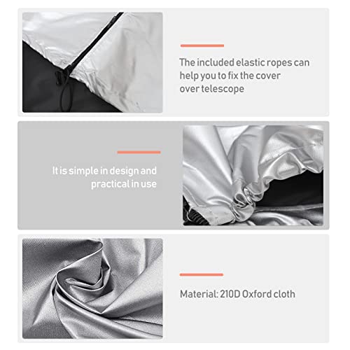Telescope Cover Outdoor Sun Proof Astronomical Telescope Cover With Adjustable Drawstring For Indoor Or Outdoor Use Silver #TOP4