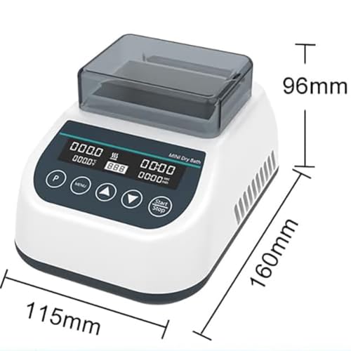 Incubadora digital termostática de baño seco, temporizador programable con bloque de calefacción de 35 x 2 ml para un calentamiento preciso de muestras