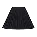 Aspen Creative 33024, Hardback Empire Transitional Spider Lamp Shade, Mushroom Pleated Black Faux Silk Fabric, 7