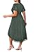Pinup Fashion Women Green Plus Size Dress Christmas Holiday Fall Cocktail Sparkly Short Flutter Sleeve High Low Fit Flare Midi Dresses