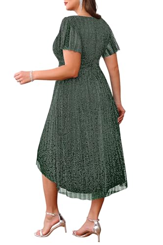 Women Plus Size Cocktail Dress - Wedding Guest Semi Formal Holiday Party Fall High Low Dresses3