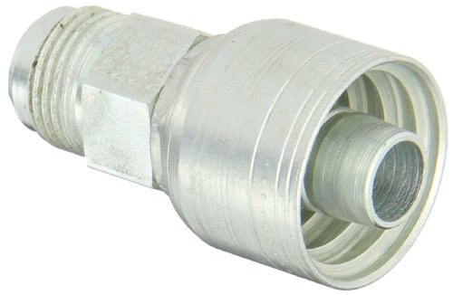 Image of Aeroquip 1AA10MJ10 Carbon Steel Global TTC (Thru the Cover) Crimp Hose Fitting Male SAE, Straight, 5 /8 inch Hose ID, 7 /8 inch - 14 Thread